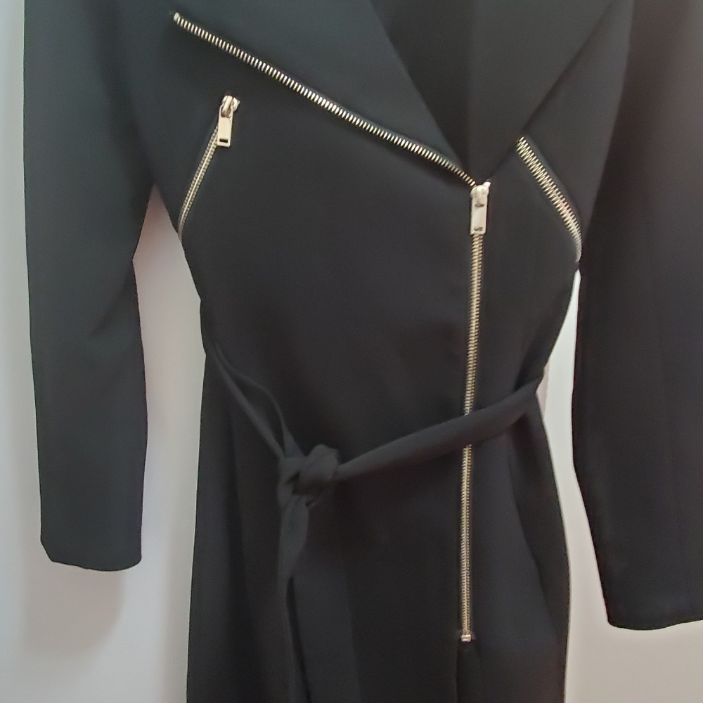 Black jacket with zipper, h&m, size 2,lined